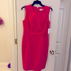 Calvin Klein size 8 brand new coral sheath dress!